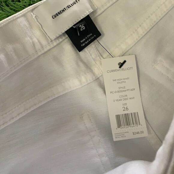 NWT CURRENT ELLIOTT HIGH WAISTED STILETTO PANTS 26 - Picture 3 of 6